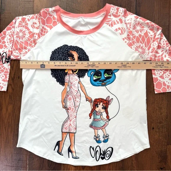 SANDONER 2018 limited edition doll graphic pullover top, RARE, size XL/2XL